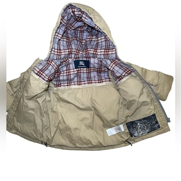 EUC Burberry Beige Jacket with Plaid Lining sz 18 Mos - Picture 10 of 10